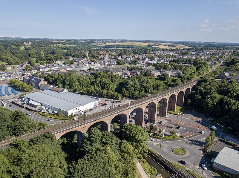File:Aerial view of Chester Burn Railway Viaduct, Chester-le-Street.jpg