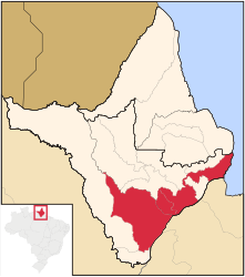 Macapá Région métropolitaine - Carte