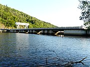 Le barrage vu depuis l'amont.