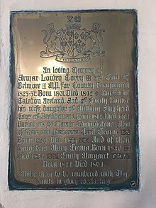 Armar Lowry-Corry, 3. jarl Belmore, memorial.jpg