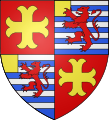Armoiries de la famille de Pittange, branche des seigneurs de Pittange descendant en ligne feminine des seigneurs de Houffalize.