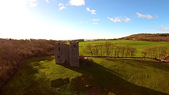 Looking south-west towards Morecambe Bay. Arnside tower, looking south west, 2016.jpg