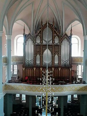Auerbach (Vogtland), Stadtkirche zum Heiligen Laurentius Jehmlich Orgel (retouched).jpg