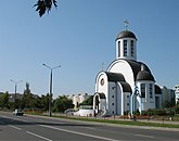 Ortodoksinen kirkko Salihorskin keskustassa.