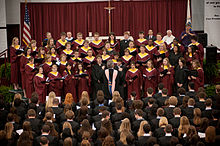The Roanoke College choir performing at a Baccalaureate service Baccalaureate Service (7163938719).jpg