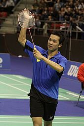 Taufik Hidayat, 2004 Olympic gold medalist in badminton men's singles. Badminton-taufik hidayat.jpg