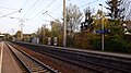 Haltepunkt Nürnberg-Laufamholz, Blick auf den Bahnsteig Richtung Lauf (links Pegnitz)