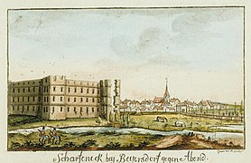 Baiersdorf Schlossruine Scharfeneck um 1790 001.JPG
