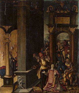<i>Stoning of Saint Stephen</i> (Baldung) Painting by Hans Baldung