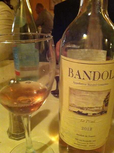 A rosé Bandol wine from Provence made mostly from Mourvèdre.