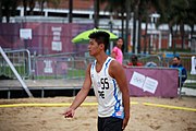 Deutsch: Beachhandball bei den Olympischen Jugendspielen 2018; Tag 5, 10. November 2018; Jungs, Platzierungsrunde - Chinese Taipei (Taiwan)-Mauritius 2:0 English: Beach handball at the 2018 Summer Youth Olympics at 11 October 2018 – Boys Consolation Round – Chinese Taipei-Mauritius 2:0