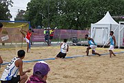 Deutsch: Beachhandball bei den Olympischen Jugendspielen 2018; Tag 5, 10. November 2018; Jungs, Platzierungsrunde - Chinese Taipei (Taiwan)-Mauritius 2:0 English: Beach handball at the 2018 Summer Youth Olympics at 11 October 2018 – Boys Consolation Round – Chinese Taipei-Mauritius 2:0