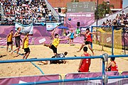 Deutsch: Beachhandball bei den Olympischen Jugendspielen 2018; Tag 3, 9. Oktober 2018; Jungs, Vorrunde, Gruppe A - Ungarn-Thailand 2:1 English: Beach handball at the 2018 Summer Youth Olympics at 9 October 2018 – Girls Preliminary Round Group A‎ – Hungary-Thailand 2:1