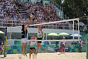 Deutsch: Beachvolleyball bei den Olympischen Jugendspielen 2018; Tag 11, 17. Oktober 2018; Jungen, Spiel um Platz 3 – Argentinien-Ungarn 2:0 (21–15/21–15) English: Beach volleyball at the 2018 Summer Youth Olympics at 17 October 2018 – Bronze Medal Match – Argentina-Hungary 2:0 (21–15/21–15)