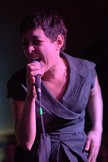 Bonifassi performing in 2009