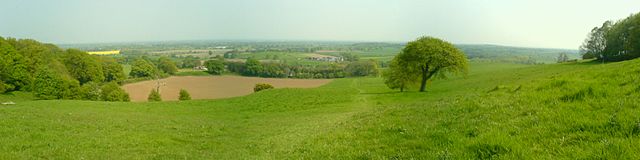 The Cheshire Plain from the Mid-Cheshire Ridge.