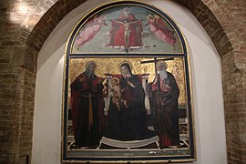 Madonna col Bambino in trono e i Santi Andrea e Giovanni di Benvenuto di Giovanni