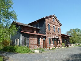 Street side of the former station building