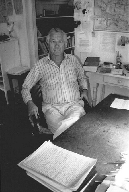 Bill Styron in his West Chop writing room on Martha's Vineyard - August 1989.jpg