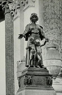 Pioneer Mother Monument (1913-15), Panama-Pacific Exposition, San Francisco. Blue Book Panama-Pacific Expo p.5.jpg