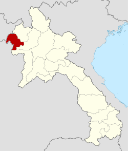 Map showing location of Bokeo Province in Laos