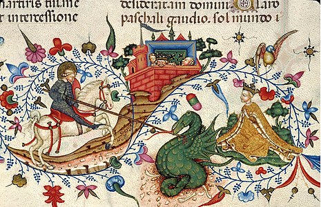 Combat entre saint Georges et le dragon