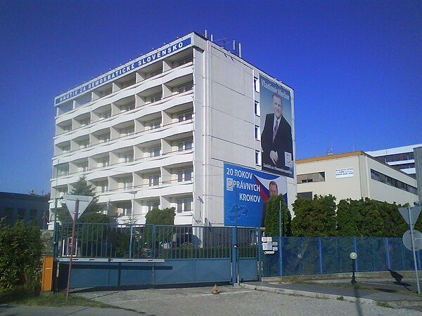 Former headquarters of the ĽS-HZDS political party at Tomášikova Street 32/A in Bratislava