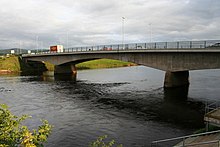 The Lifford Bridge, linking Lifford in the Republic and Strabane in the North