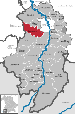 Läget för Buchenberg i Landkreis Oberallgäu