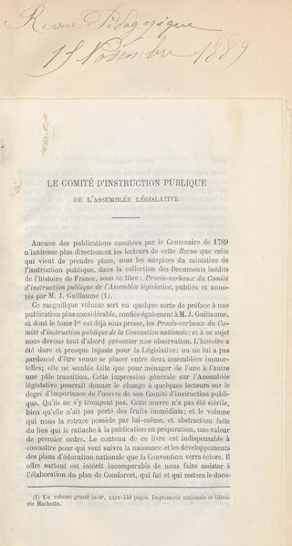 File:Buisson, Comité d’instruction publique de l’Assemblée législative - Revue pédagogique - 1889.pdf