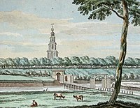 Buitenzijde Oosterpoort met de Oosterpoortbrug (Jan Bulthuis, 1786)