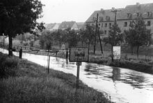 Innerdeutsche Grenze an der Bundesstraße 62 in Richtung Vacha, 1952