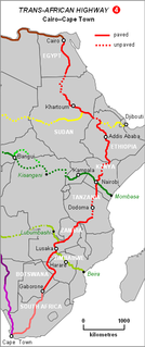 <span class="mw-page-title-main">Cairo–Cape Town Highway</span> Transcontinental road network