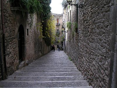 Català: Carrer del call. English: Street of the Jewry. Italiano: Strada del Quartiere ebraico.