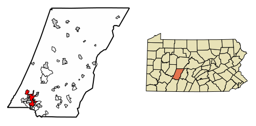 File:Cambria County Pennsylvania Incorporated and Unincorporated areas Johnstown Highlighted.svg