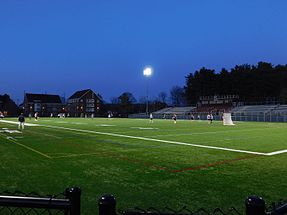 The Bates football, lacrosse, track & field, running, soccer, and frisbee teams all practice and compete on Garcelon Field. Campus bates college1.jpg