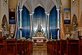 * Nomination Altar of Stella Maris chapel, Mar del Plata, Argentina --Ezarate 00:15, 27 November 2018 (UTC) * Promotion Please check the verticals and remove the CA. --Ermell 21:57, 27 November 2018 (UTC)  Done --Ezarate 00:12, 28 November 2018 (UTC) It's okay on the left but not on the right. But the horizontal one must be right too. --Ermell 08:19, 28 November 2018 (UTC)  Done Ezarate 00:05, 29 November 2018 (UTC) Cannot see any difference. Sorry. --Ermell 08:40, 30 November 2018 (UTC) sorry, redone Ezarate 01:18, 1 December 2018 (UTC)  Support Looks quite o.k. now --Ermell 23:26, 3 December 2018 (UTC)