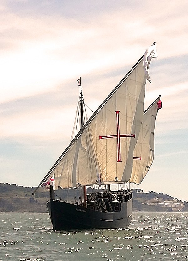 A replica of the Portuguese caravel Caravela Vera Cruz. These small, highly manoeuverable ships played an important role in overseas exploration.