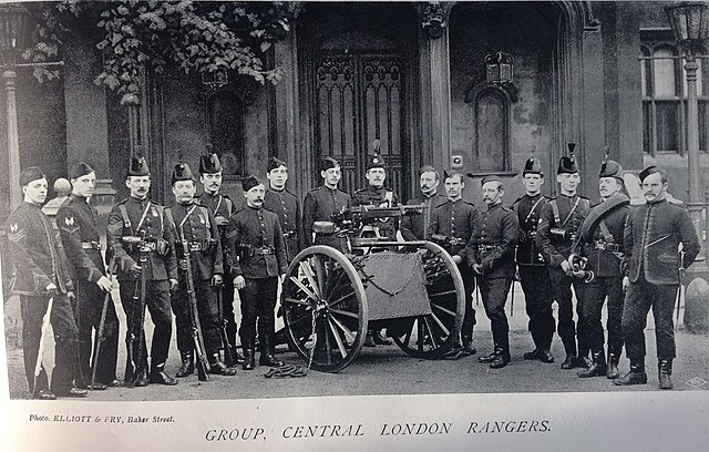 Late 19th-century volunteers of the 22nd Middlesex Rifle Volunteers (Central London Rangers)