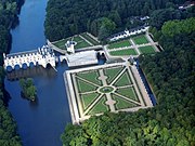 Chateau de Chenonceau,vue d'avion.