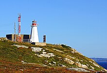 Chebucto Head Lighthouse, at left where the Lighthouse Protection act campaign was launched Chebucto Head Lighthouse (23238949363).jpg