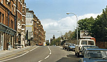 The station site on Fulham Road in 1986 Chelsea & Fulham station site geograph-3302609-by-Ben-Brooksbank.jpg