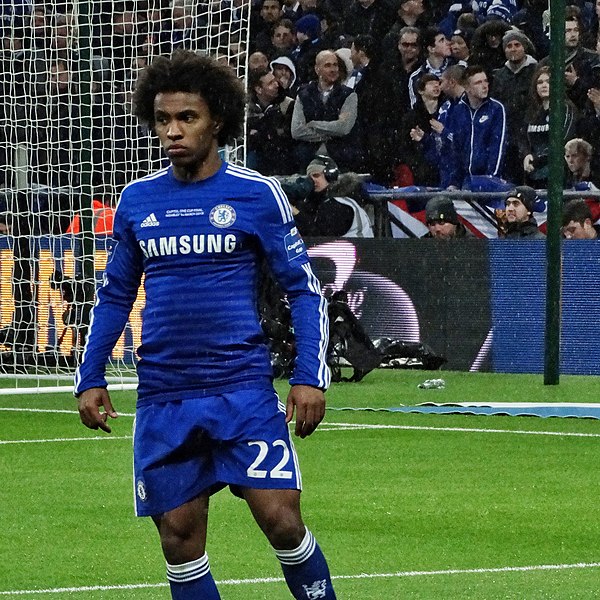 Willian playing for Chelsea in 2015