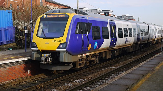 A Northern Class 195 at Warrington Central