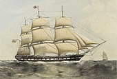 The clipper Newcastle in 1857