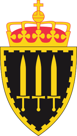 Coat of arms of the Norwegian Defence University College.svg