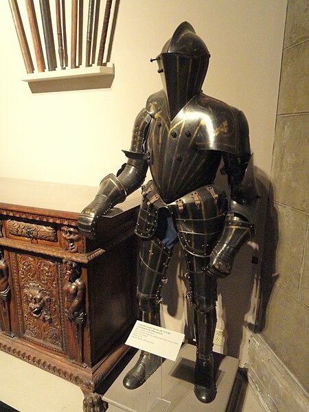 File:Composite armor for the tilt, Italy Germany and France, 1575-1580 and later reworked - Higgins Armory Museum - DSC05713.JPG