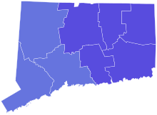 Connecticut Attorney General Election Results by County, 1998.svg