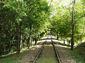 A Thiviers-től Saint-Aulaire-ig tartó vonal szemléltető képe