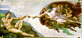 Crearea lui Adam - Michelangelo Bounarroti; Capela Sixtină.